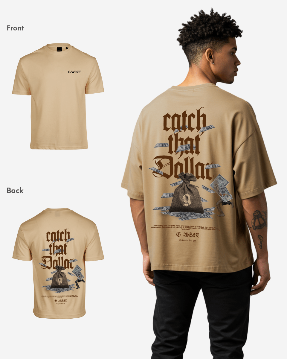 G West Oversized Catch That Dollar Life Stlye Tee Mens