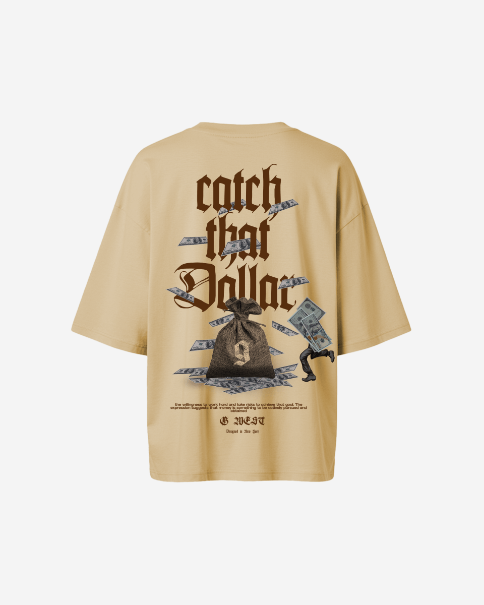 G West Oversized Catch That Dollar Life Style Tee- WOMEN