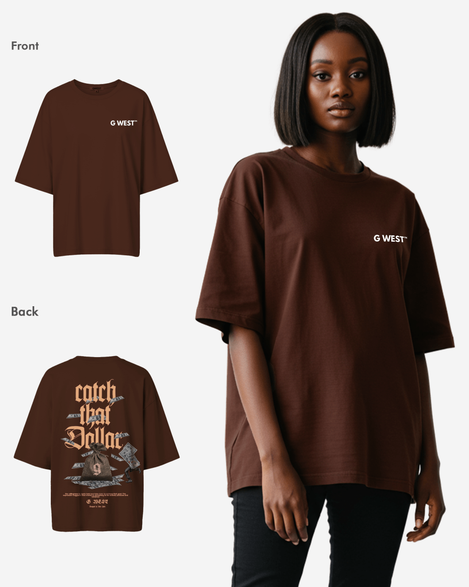 G West Oversized Catch That Dollar Life Style Tee- WOMEN