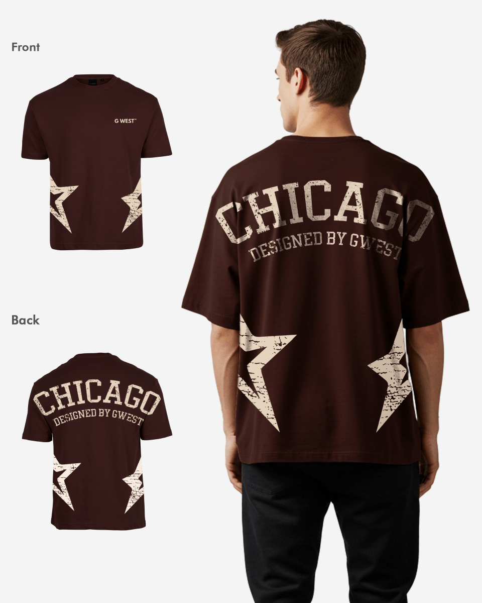G West Oversized Chicago Arch Logo Tee