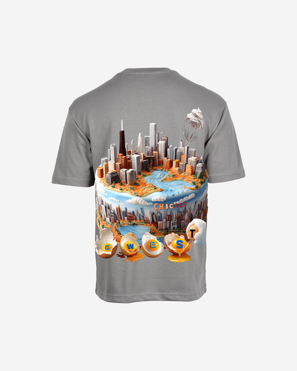G WEST OVERSIZED CHICAGO CAKE TEE