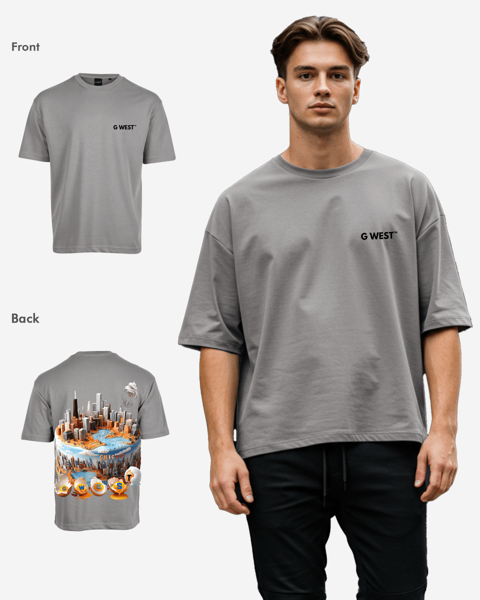 G WEST OVERSIZED CHICAGO CAKE TEE