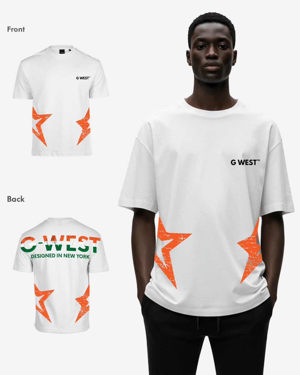 G West Oversized Cricket India Arch Logo T-Shirt