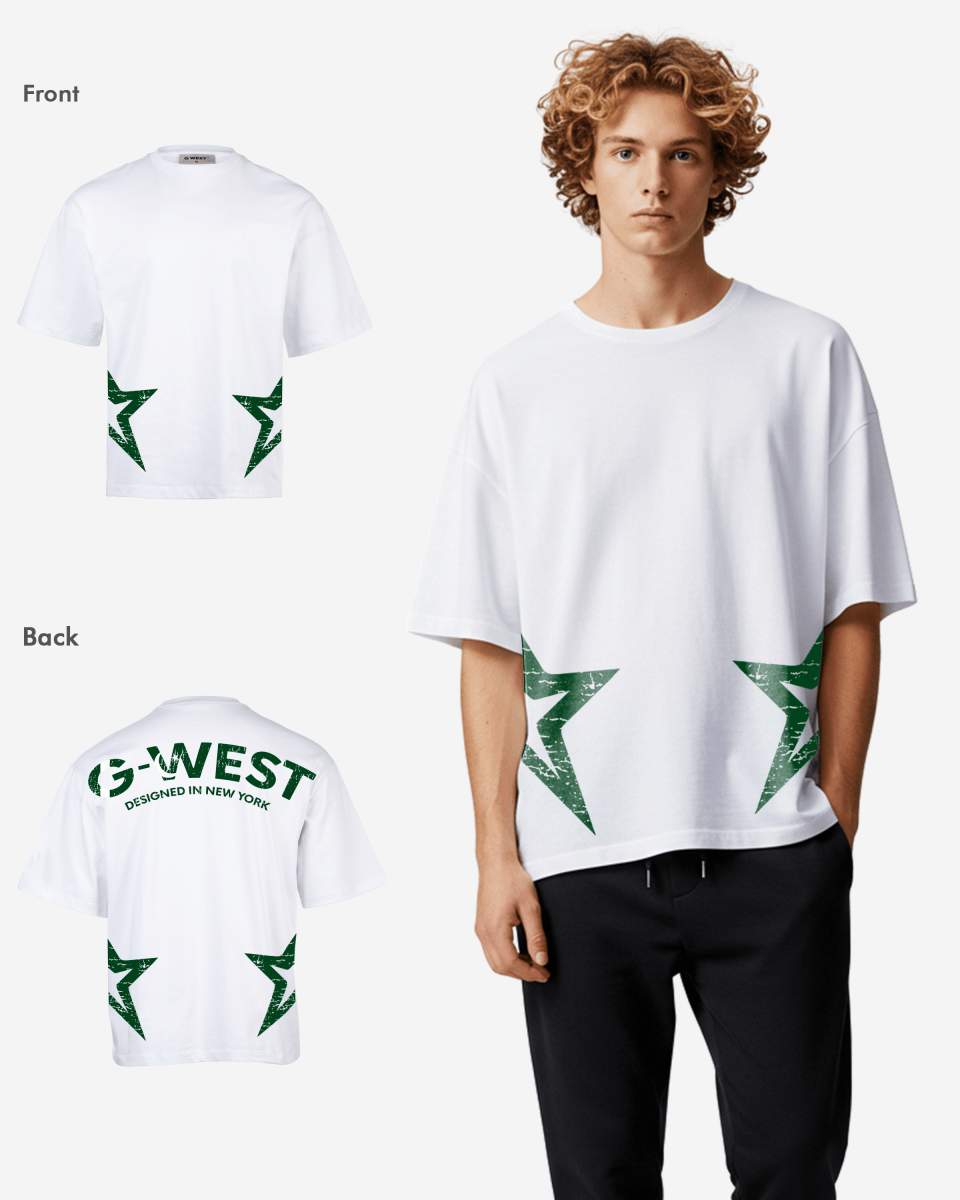 G West Oversized Cricket Pakistan Arch Logo T-Shirt