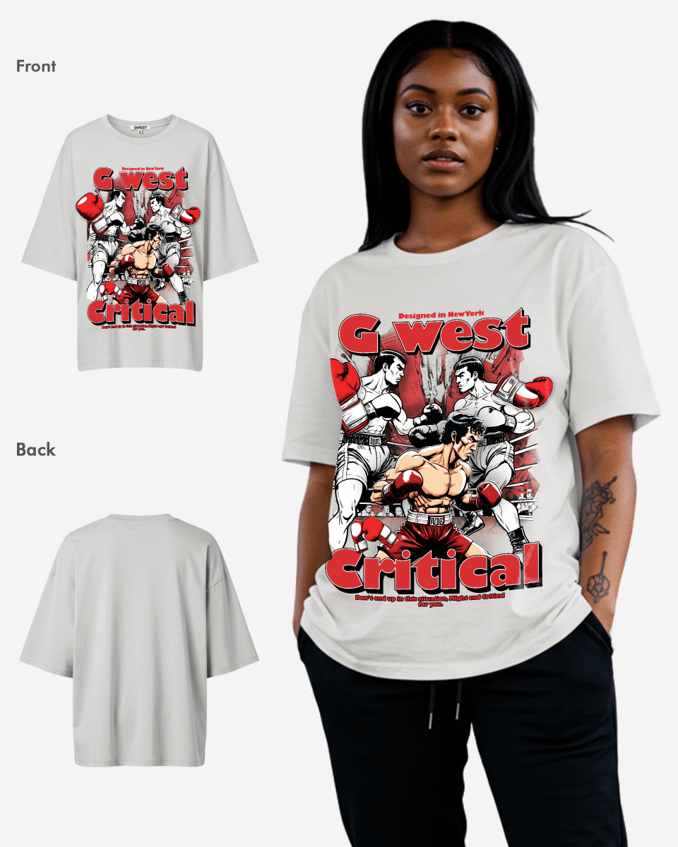 G West Womens Oversized Critical T-Shirt