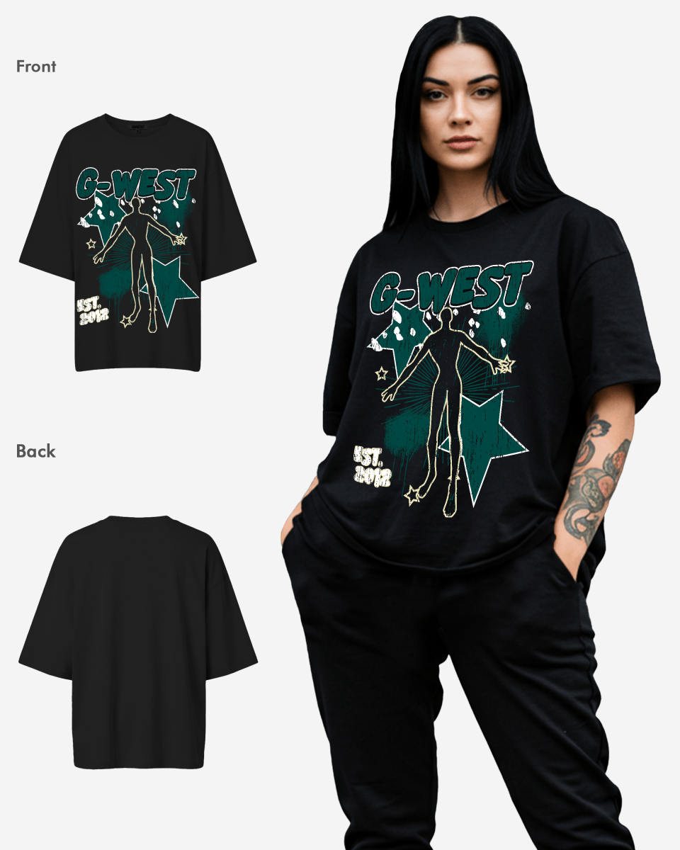 G West Oversized Dazzling Dynamo T Shirt - WOMEN