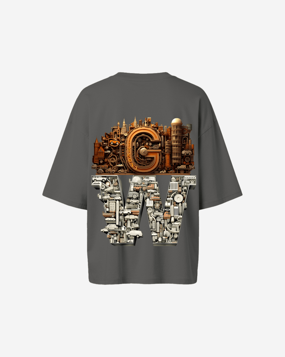 G WEST OVERSIZED DETROIT MOTORCITY T-SHIRT - WOMEN
