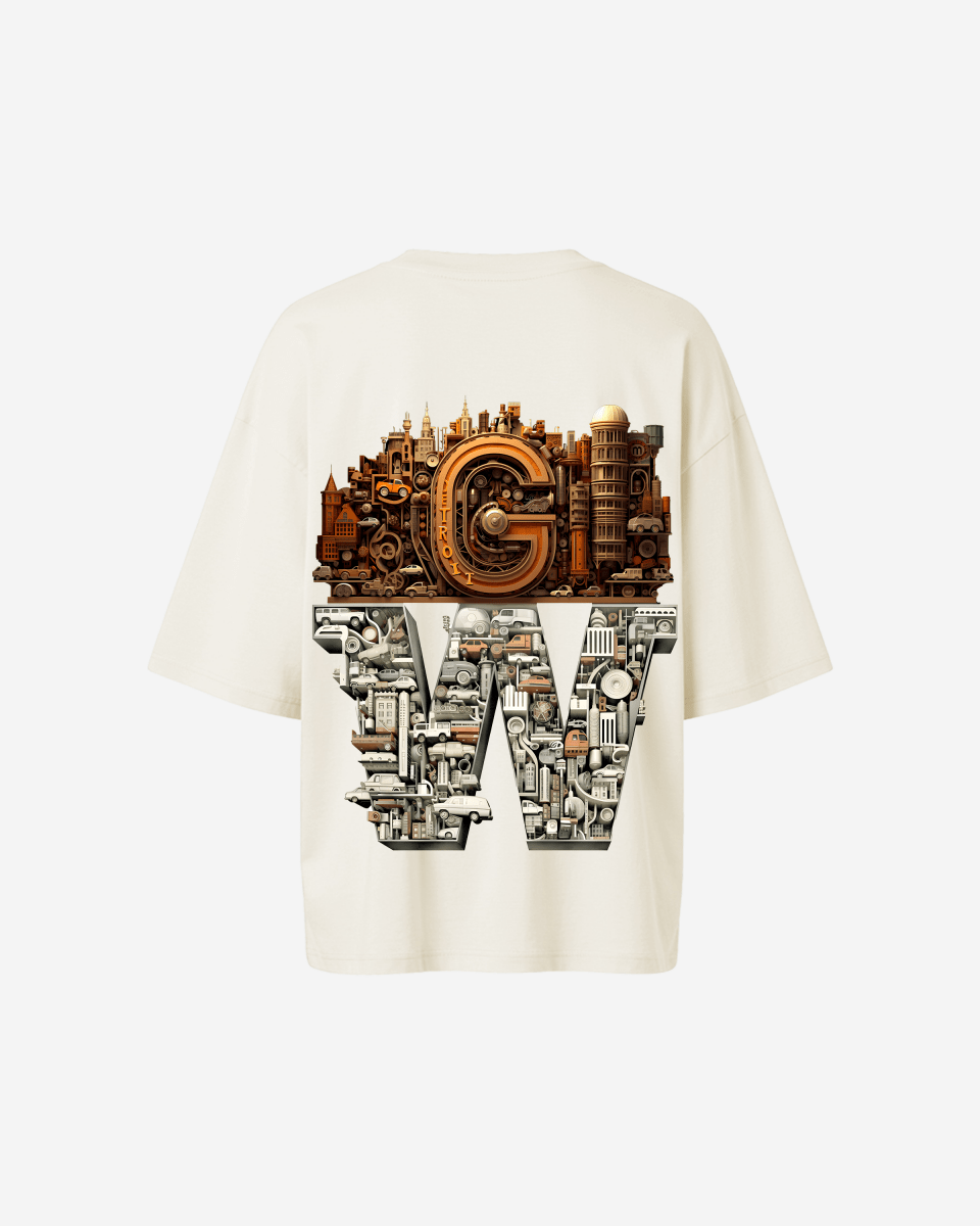 G WEST OVERSIZED DETROIT MOTORCITY T-SHIRT - WOMEN