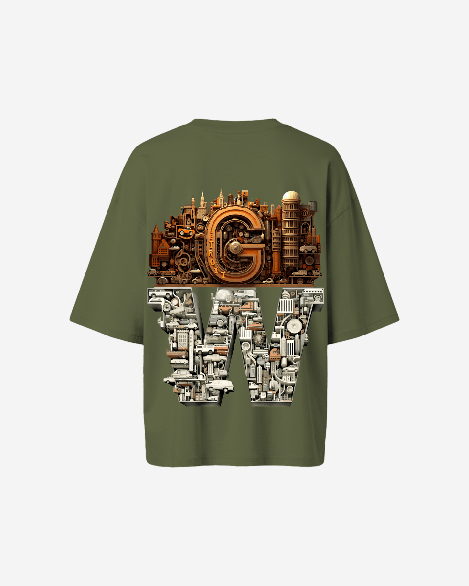 G WEST OVERSIZED DETROIT MOTORCITY T-SHIRT - WOMEN