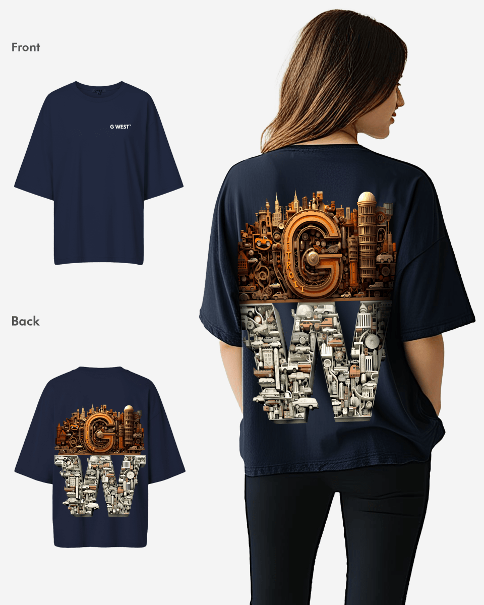 G WEST OVERSIZED DETROIT MOTORCITY T-SHIRT - WOMEN
