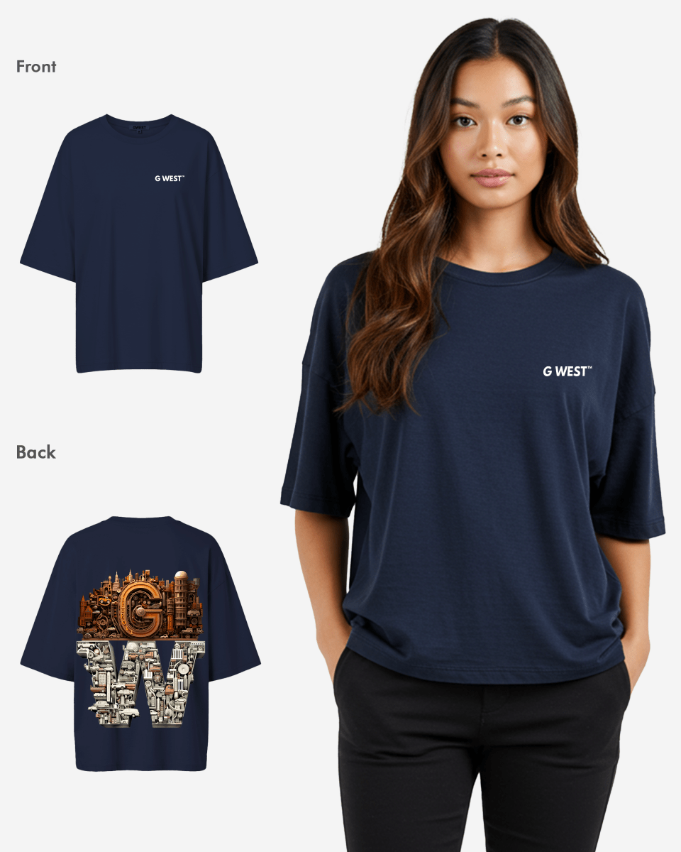 G WEST OVERSIZED DETROIT MOTORCITY T-SHIRT - WOMEN