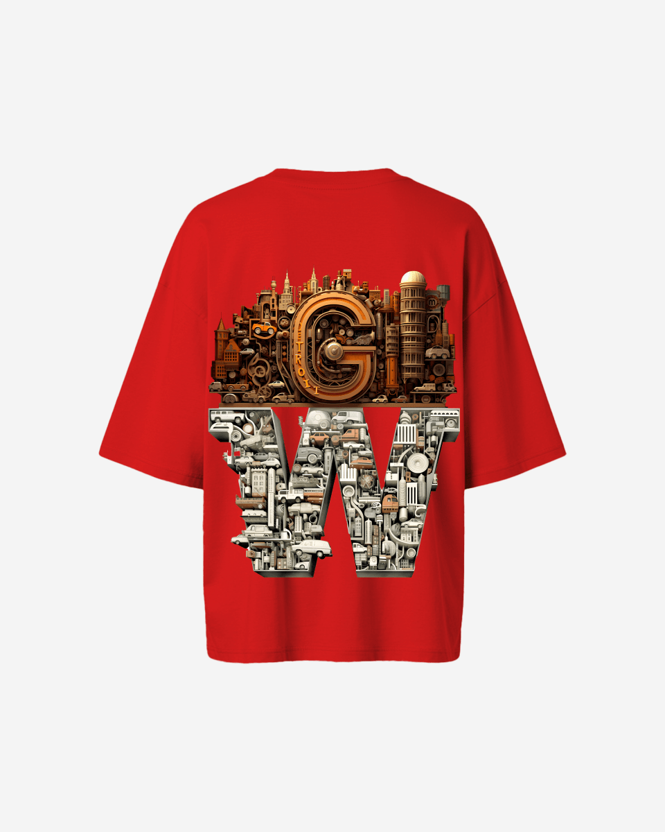 G WEST OVERSIZED DETROIT MOTORCITY T-SHIRT - WOMEN
