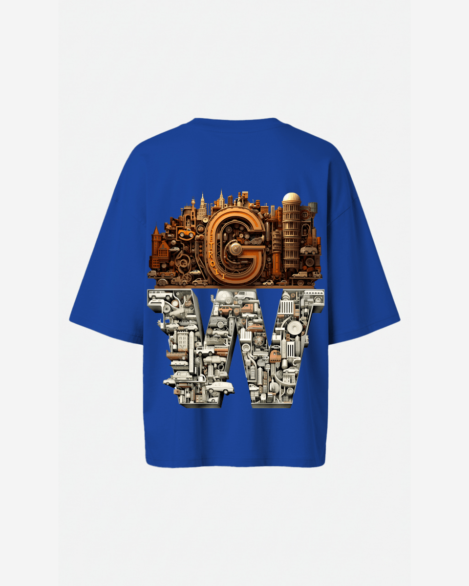 G WEST OVERSIZED DETROIT MOTORCITY T-SHIRT - WOMEN