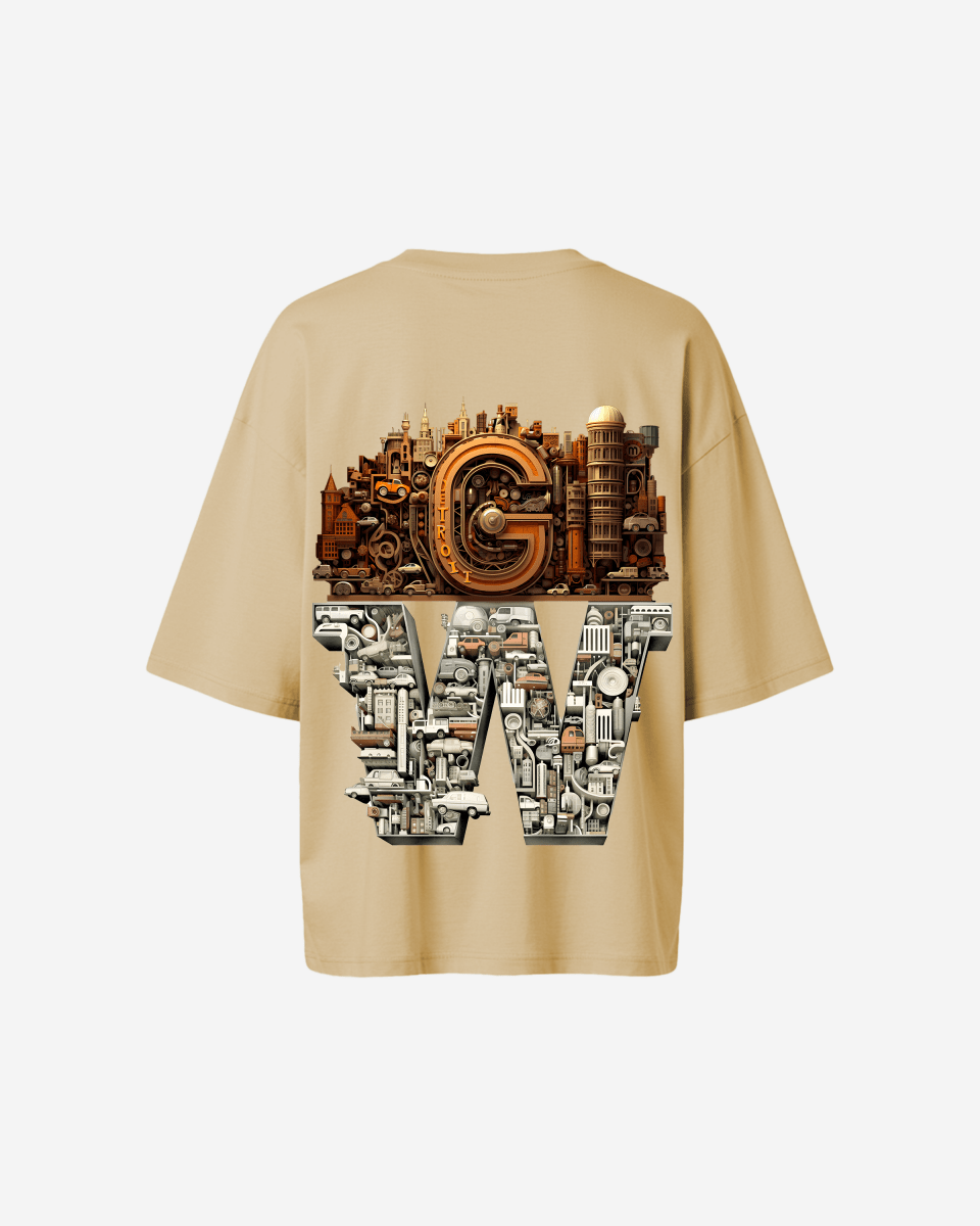 G WEST OVERSIZED DETROIT MOTORCITY T-SHIRT - WOMEN