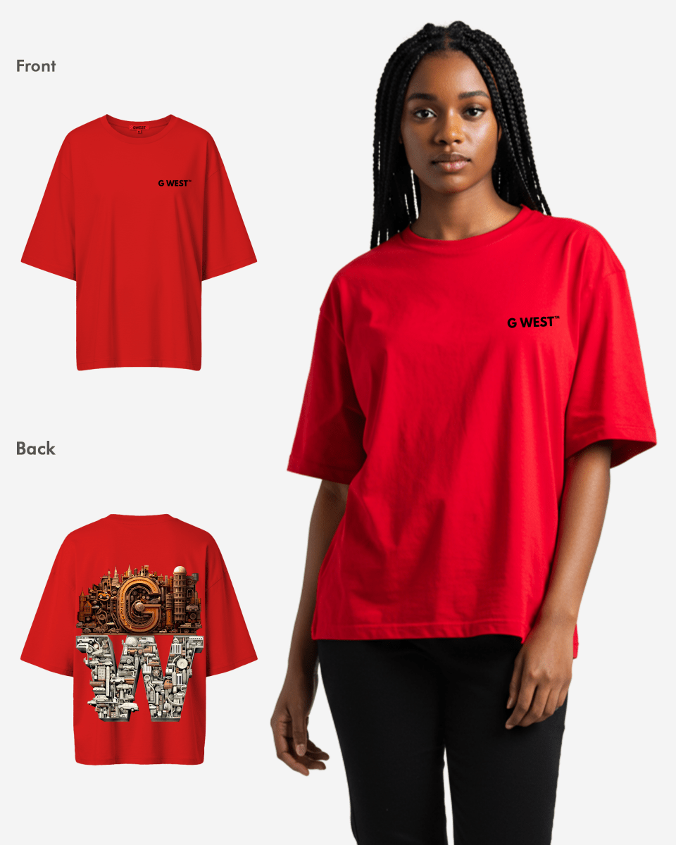 G WEST OVERSIZED DETROIT MOTORCITY T-SHIRT - WOMEN