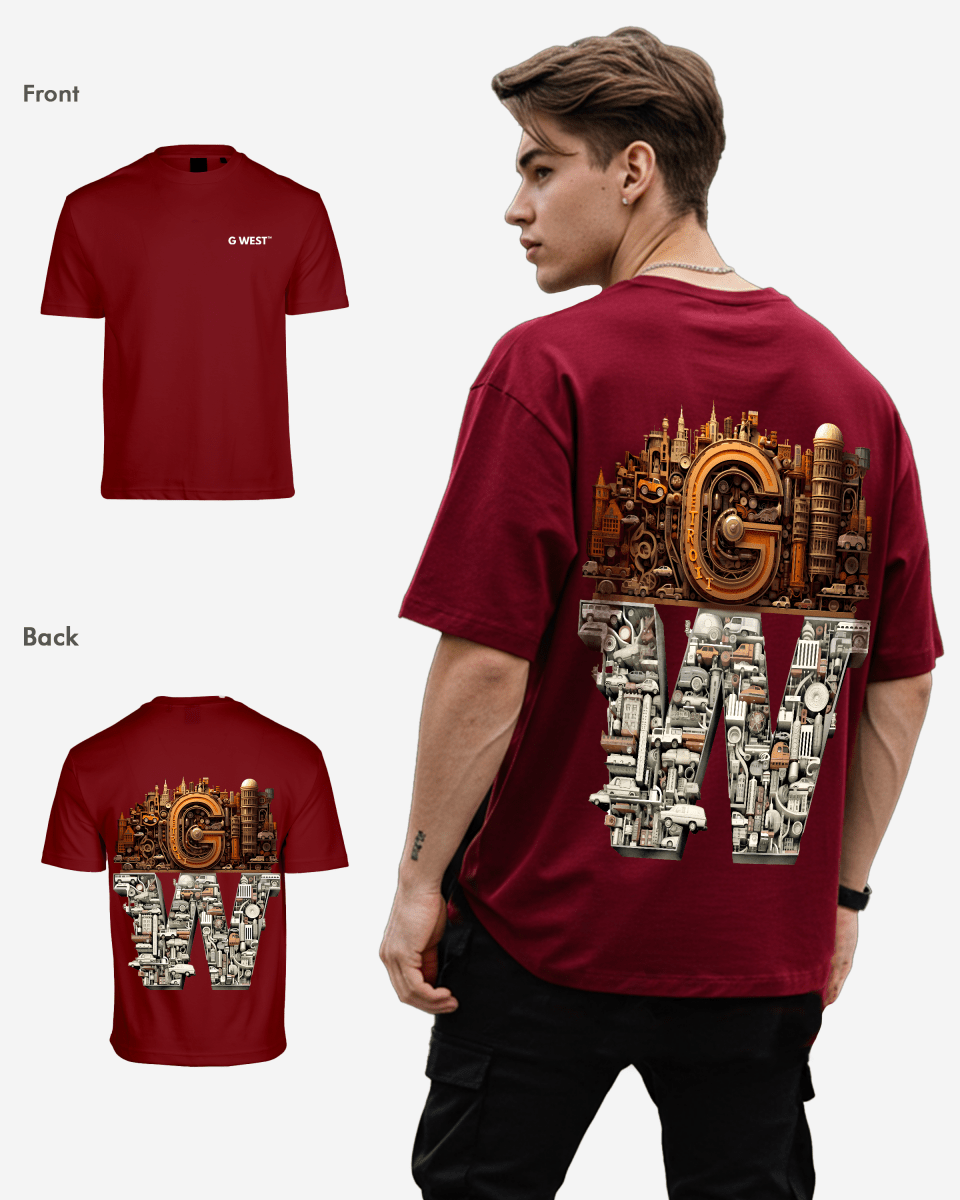 G WEST OVERSIZED DETROIT MOTORCITY T-SHIRT