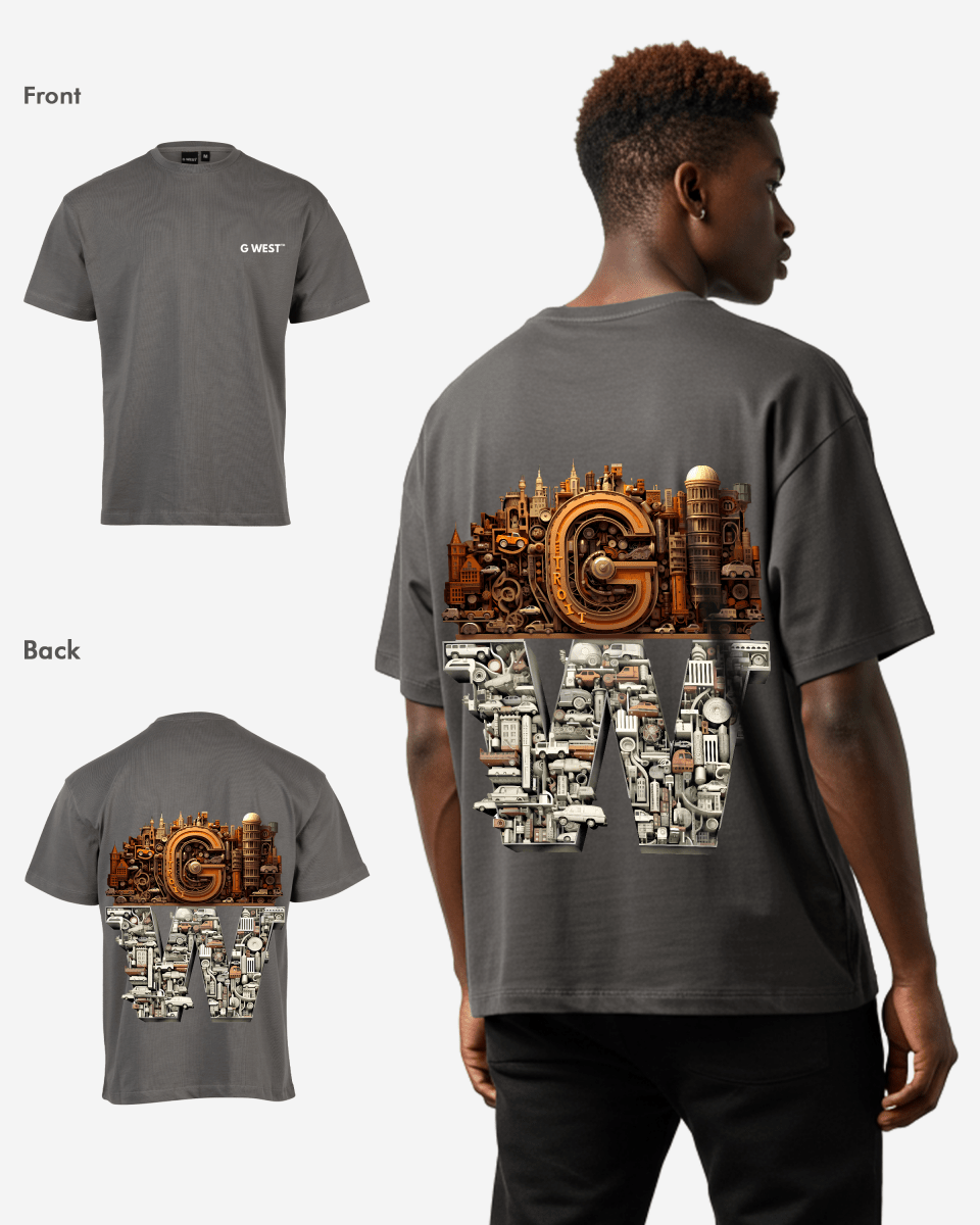 G WEST OVERSIZED DETROIT MOTORCITY T-SHIRT