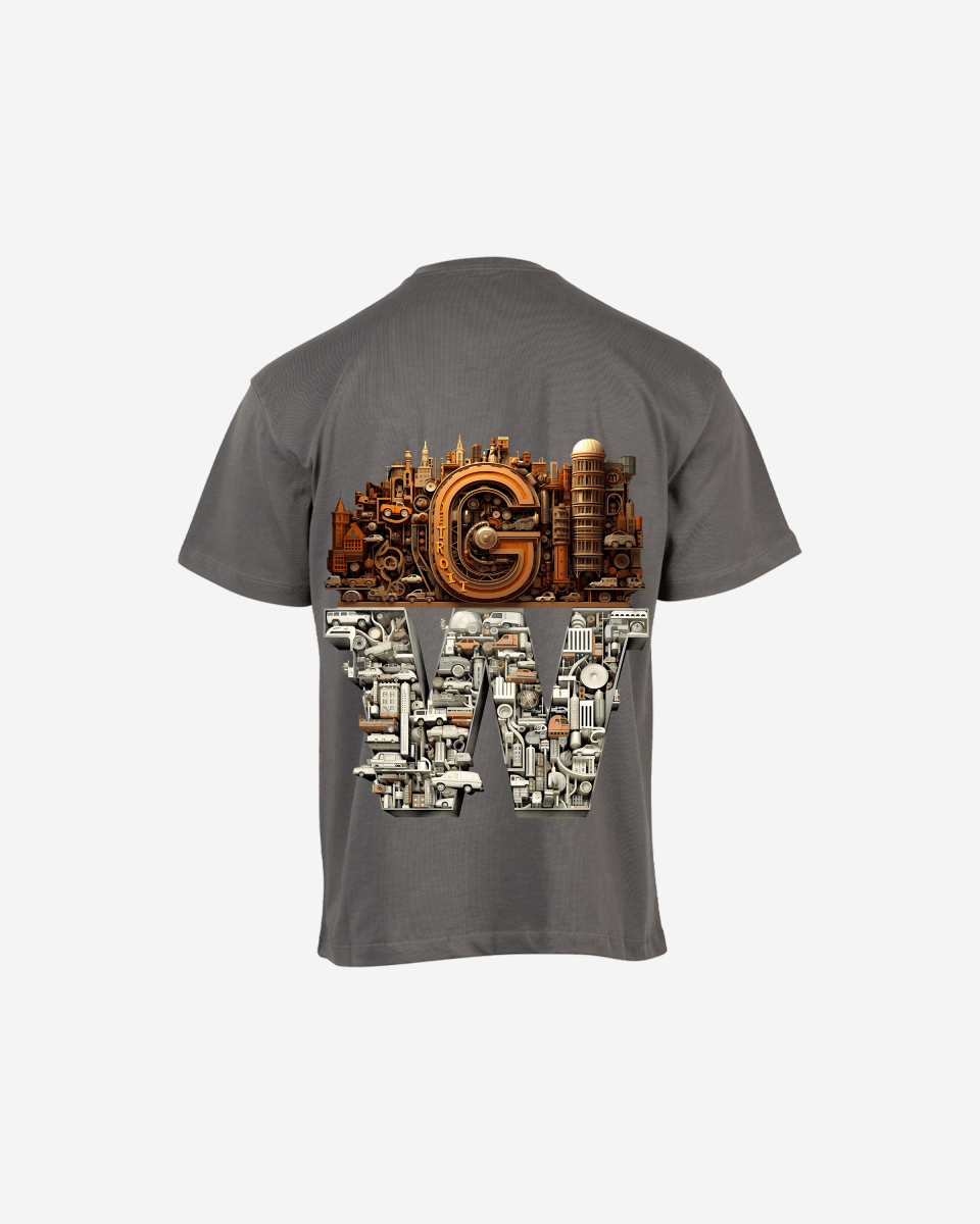 G WEST OVERSIZED DETROIT MOTORCITY T-SHIRT