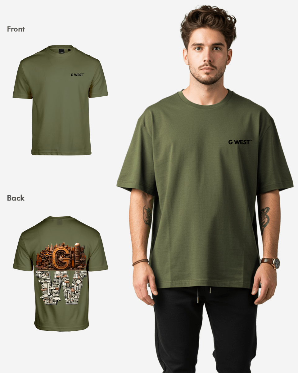 G WEST OVERSIZED DETROIT MOTORCITY T-SHIRT