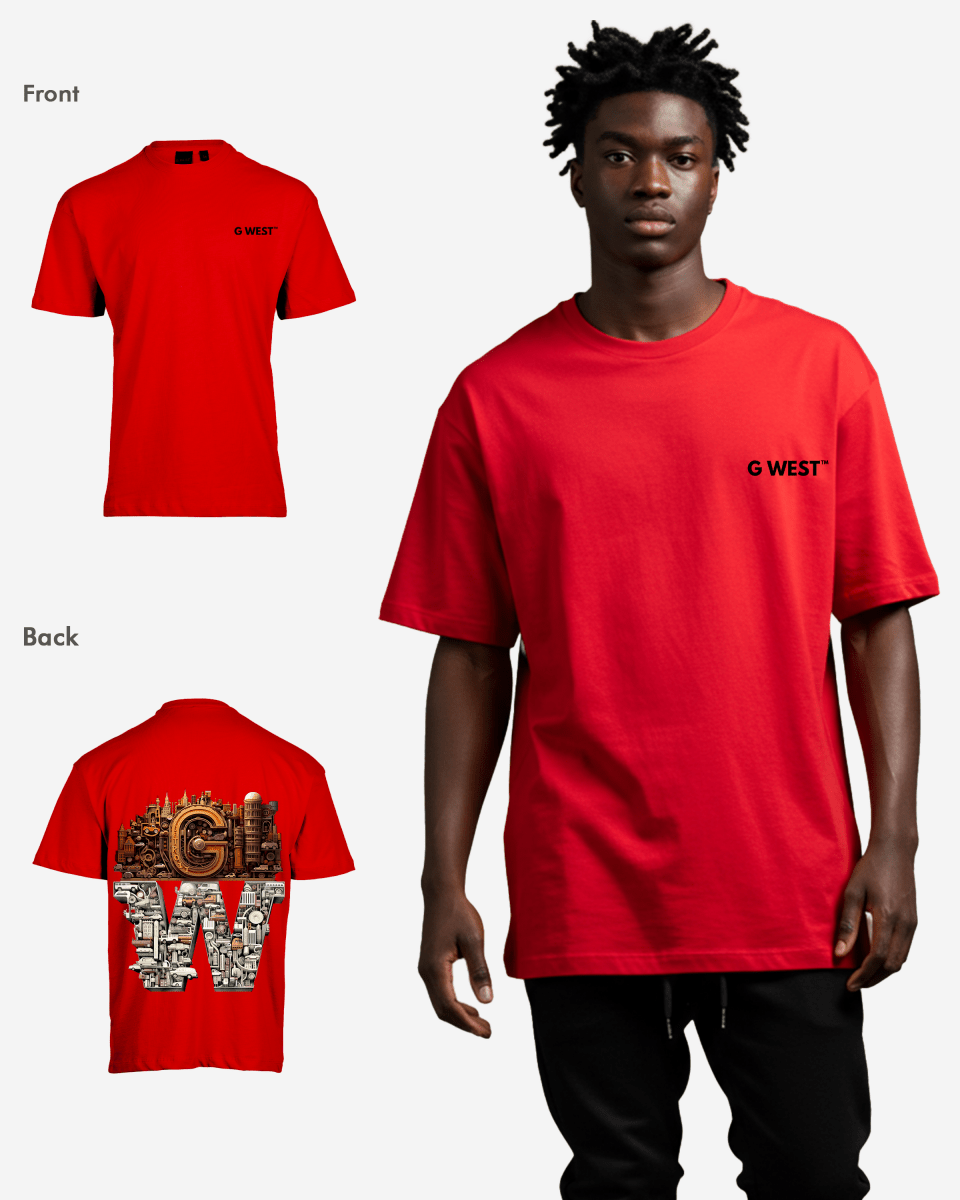 G WEST OVERSIZED DETROIT MOTORCITY T-SHIRT