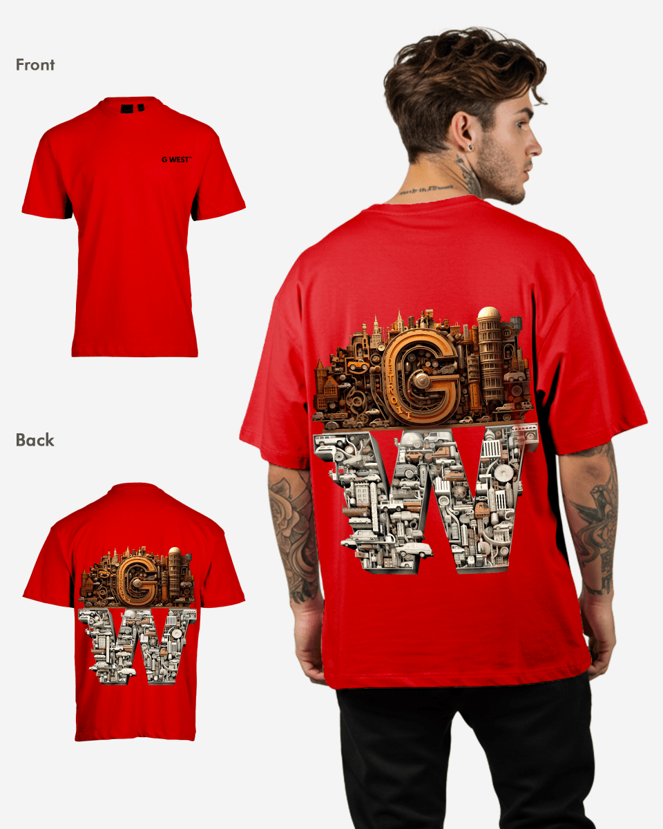G WEST OVERSIZED DETROIT MOTORCITY T-SHIRT