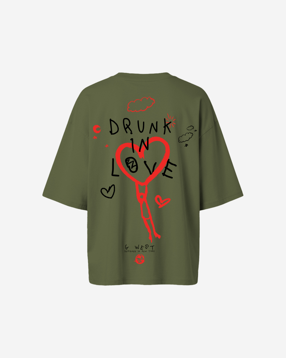 G West Womens Oversized Drunk In Love Tee