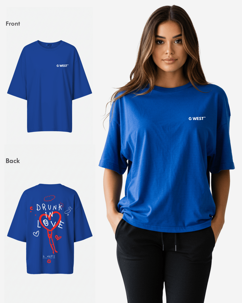 G West Womens Oversized Drunk In Love Tee