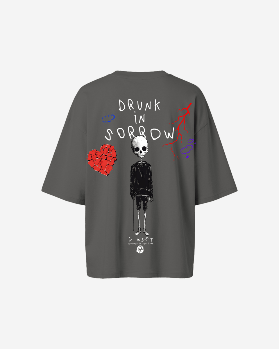 G West Oversized Drunk In Sorrow Tee - WOMEN
