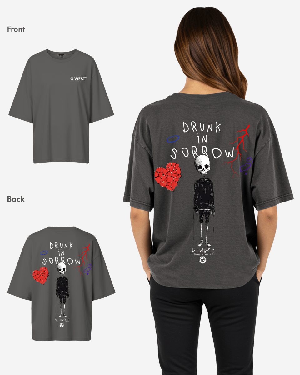 G West Oversized Drunk In Sorrow Tee - WOMEN