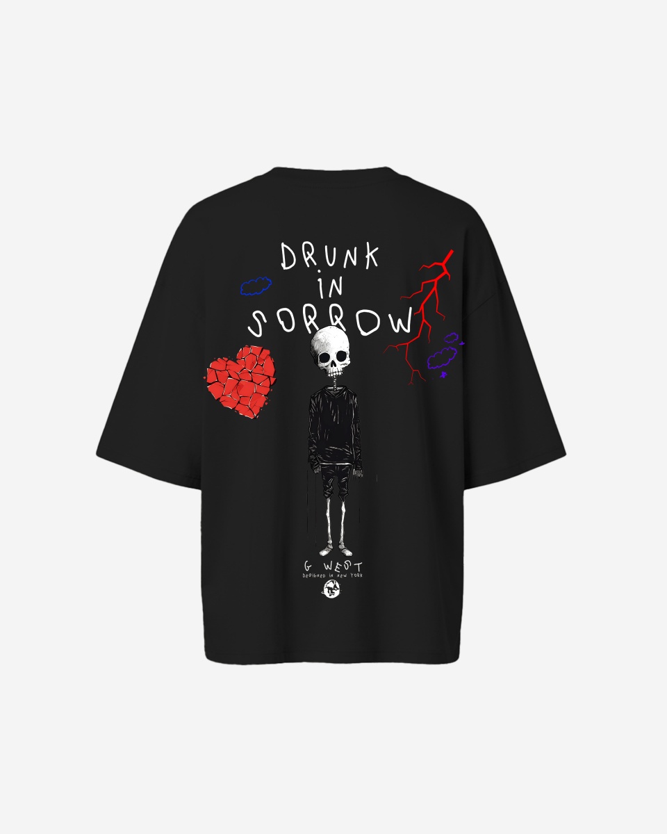 G West Oversized Drunk In Sorrow Tee - WOMEN