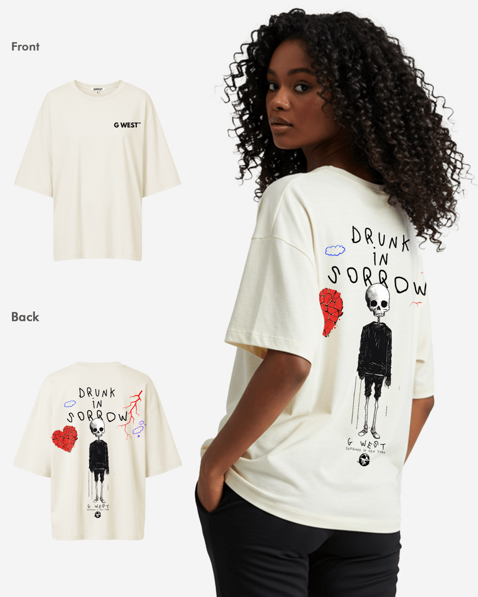 G West Oversized Drunk In Sorrow Tee - WOMEN
