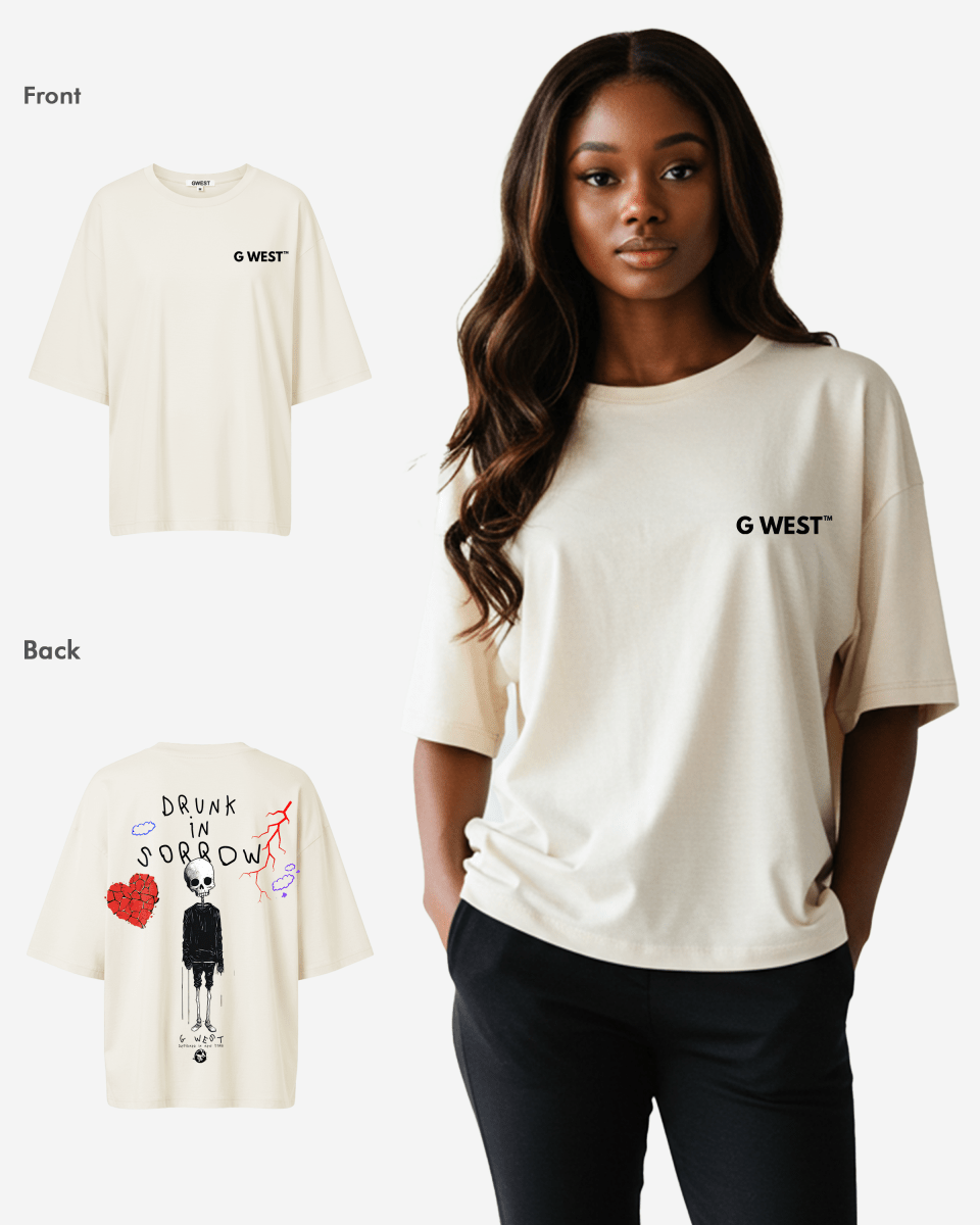 G West Oversized Drunk In Sorrow Tee - WOMEN