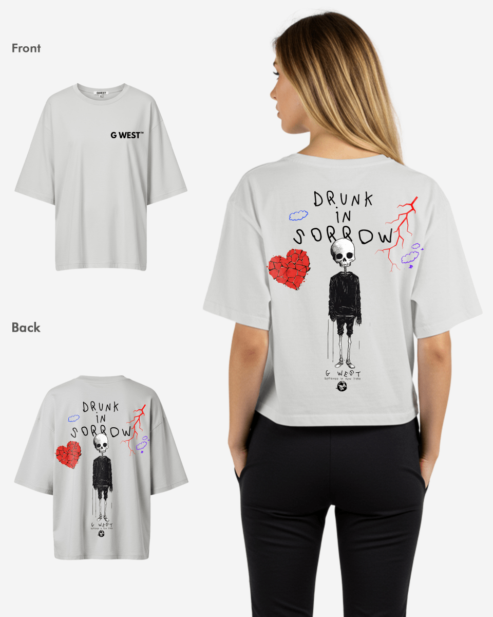 G West Oversized Drunk In Sorrow Tee - WOMEN