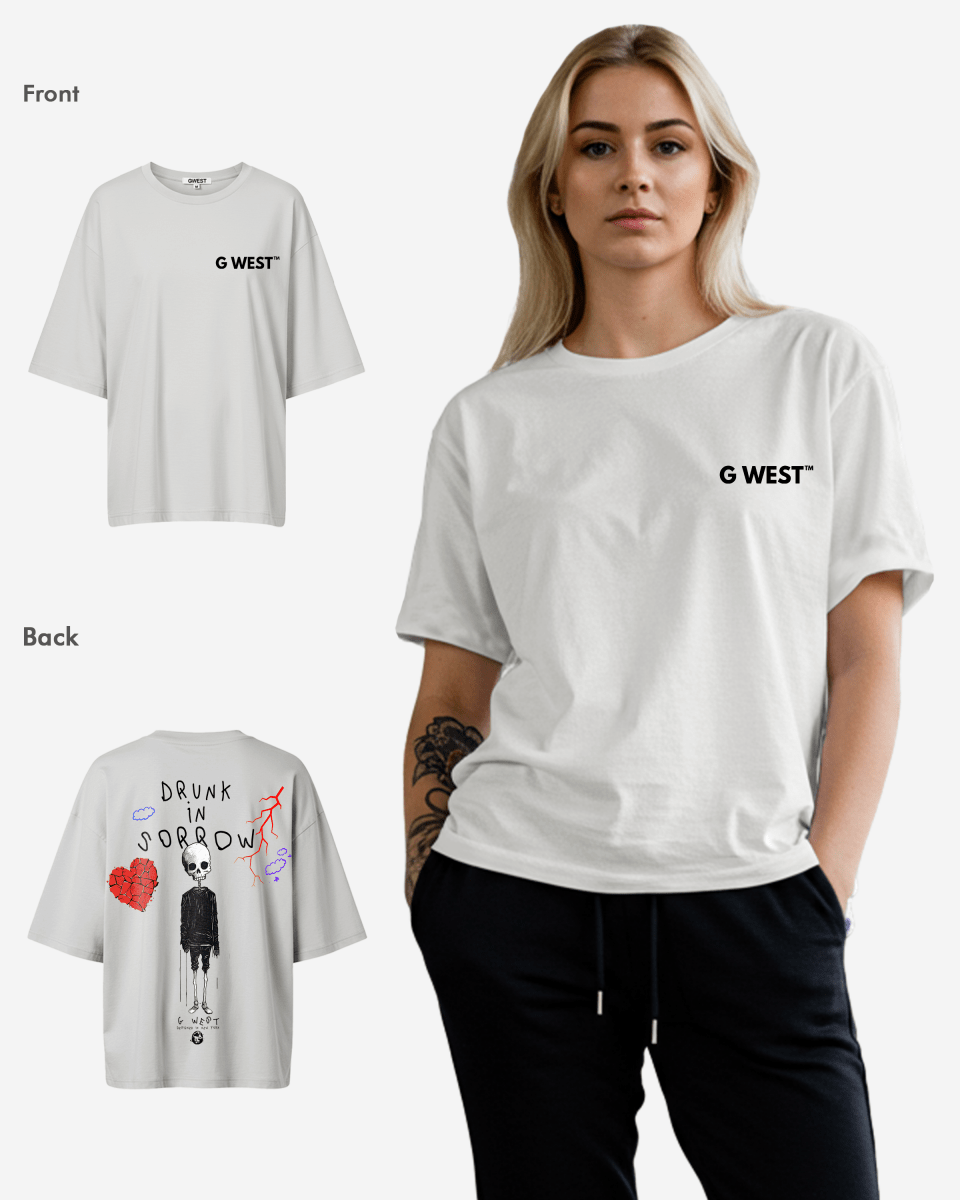 G West Oversized Drunk In Sorrow Tee - WOMEN