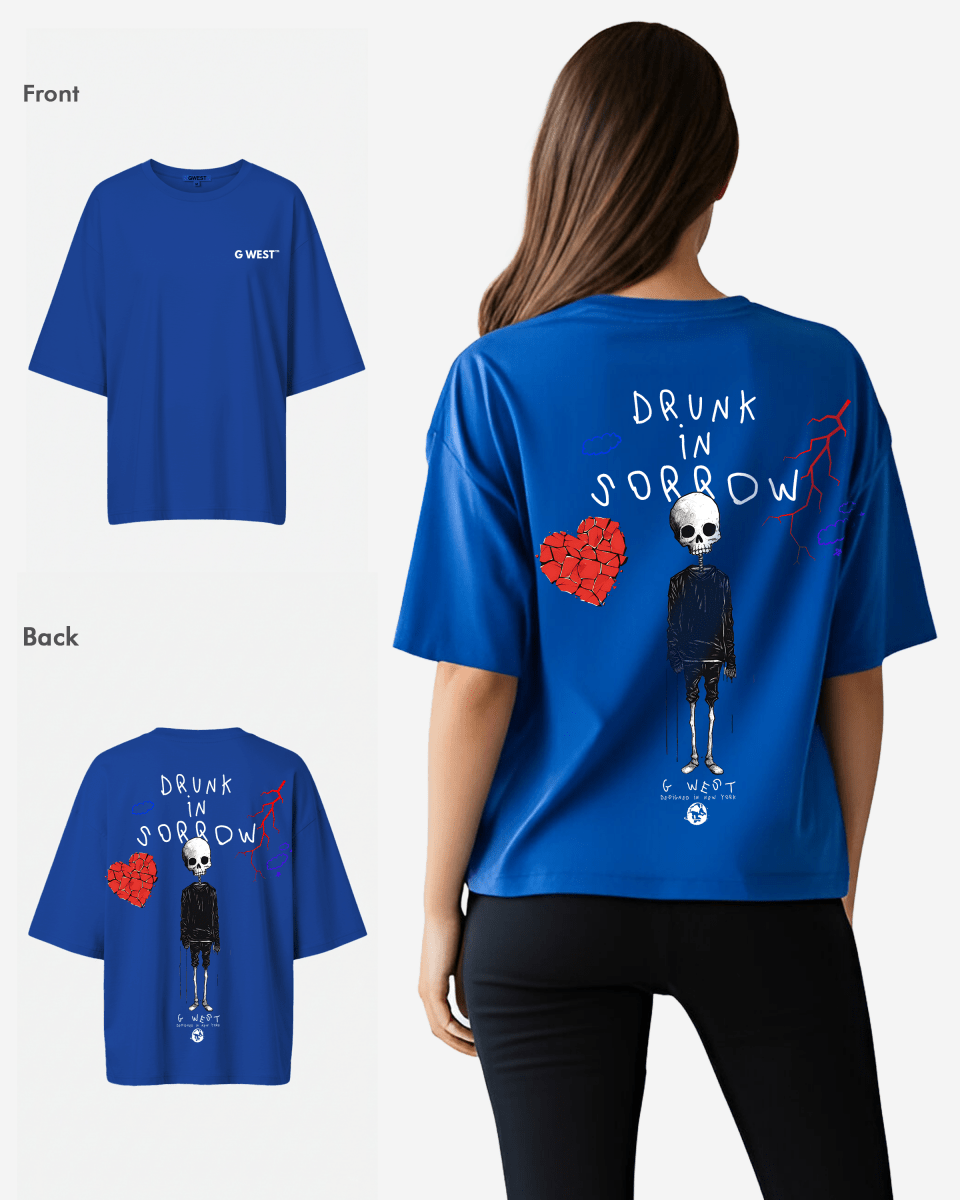 G West Oversized Drunk In Sorrow Tee - WOMEN