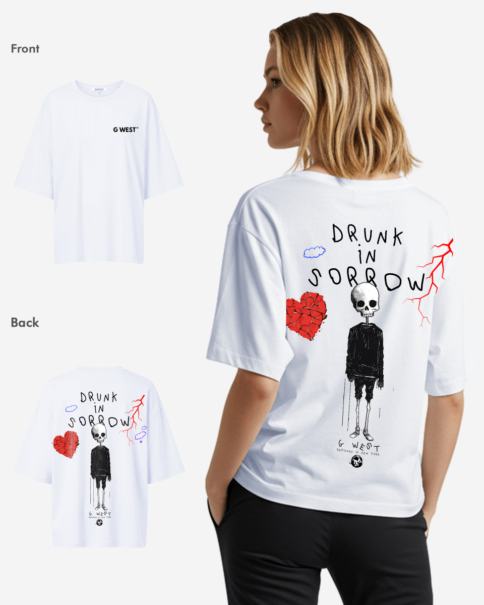 G West Oversized Drunk In Sorrow Tee - WOMEN