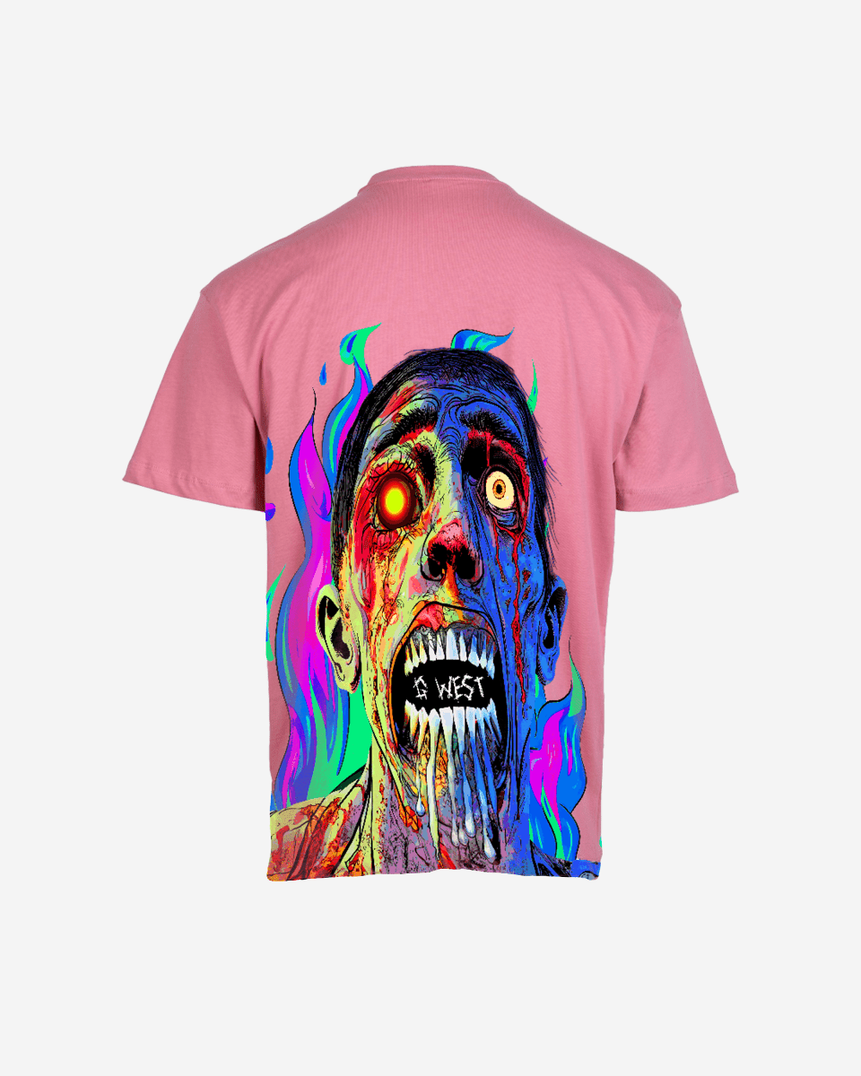 G West Oversized Flaming Zombie Tee