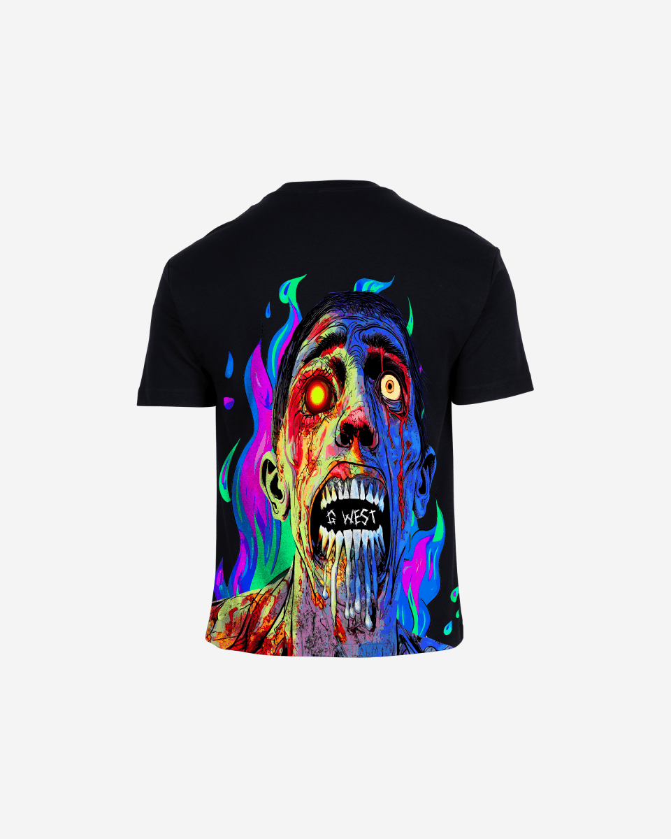 G West Oversized Flaming Zombie Tee