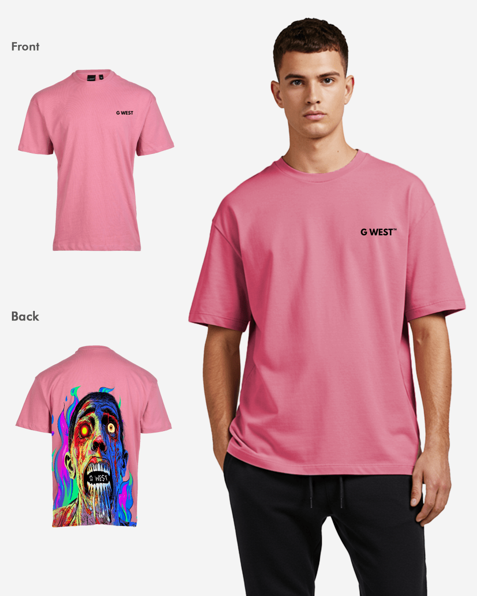G West Oversized Flaming Zombie Tee