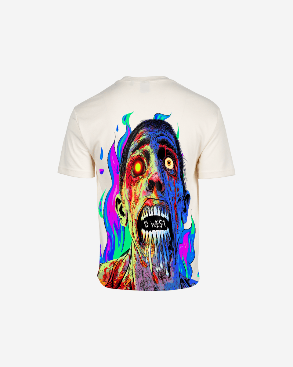G West Oversized Flaming Zombie Tee