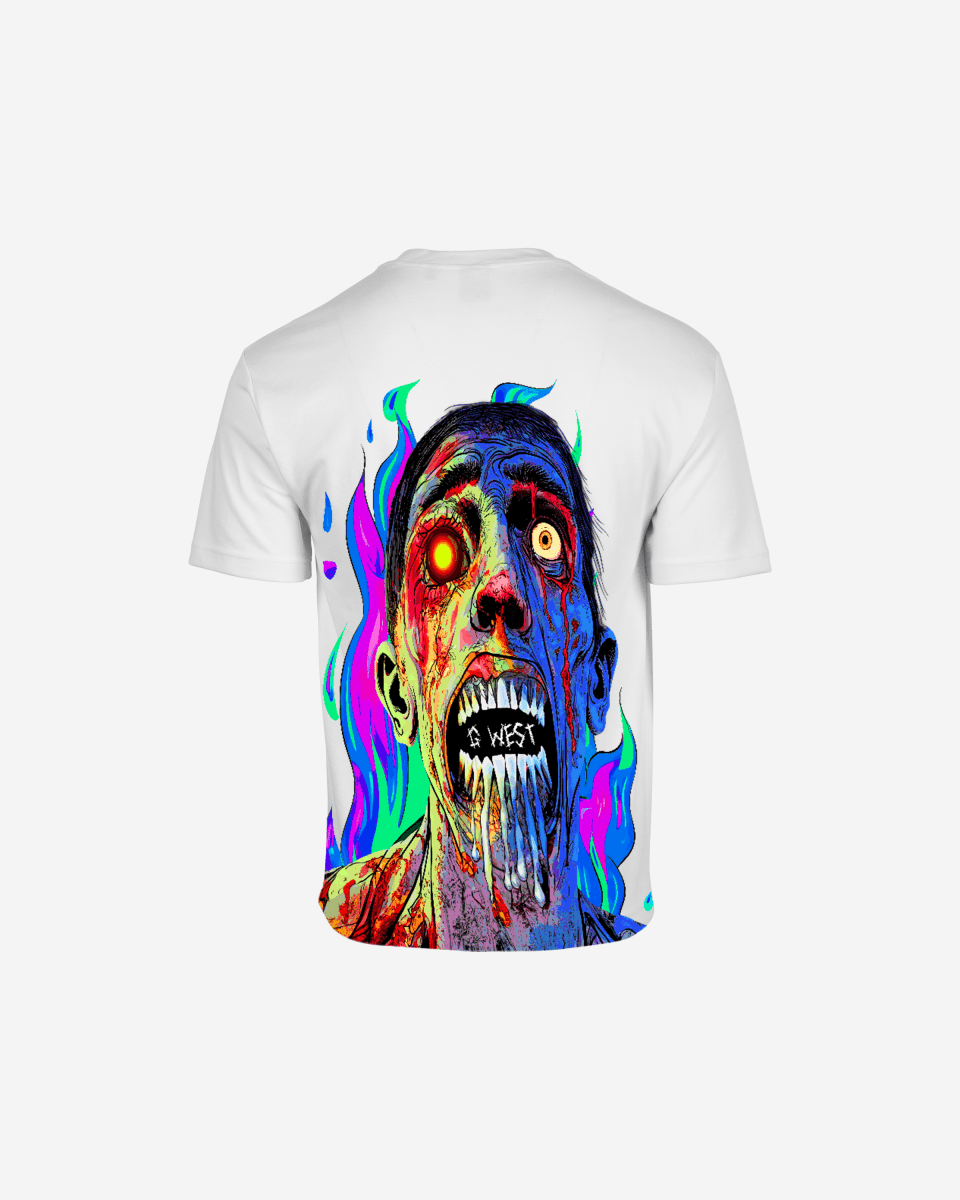 G West Oversized Flaming Zombie Tee