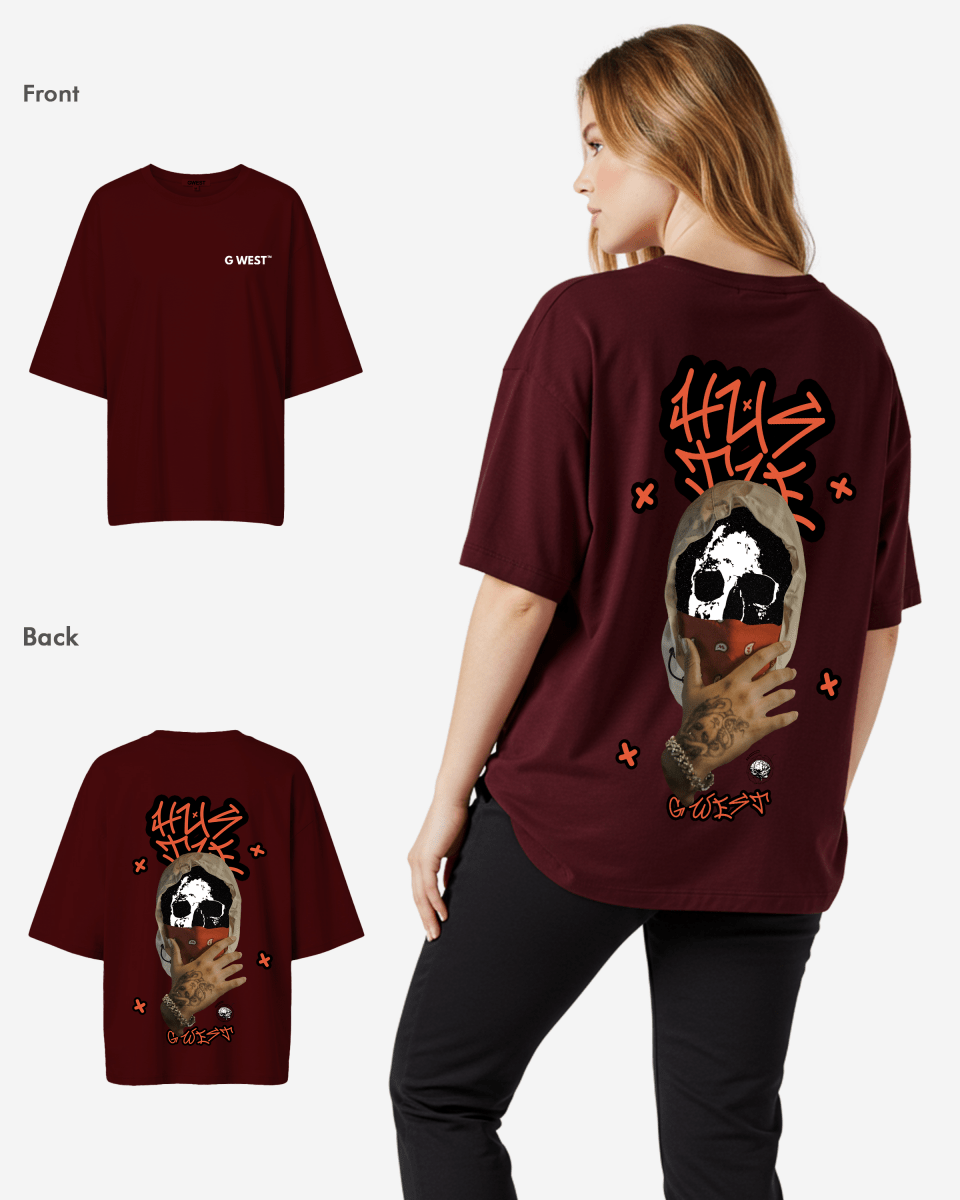 G West Womens Oversized Hustle T-Shirt