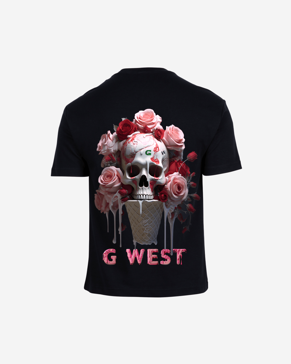 G West Oversized Ice Cream Skull Tee