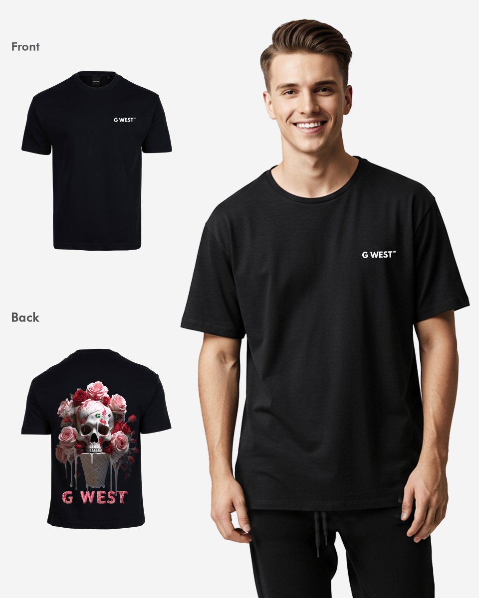 G West Oversized Ice Cream Skull Tee