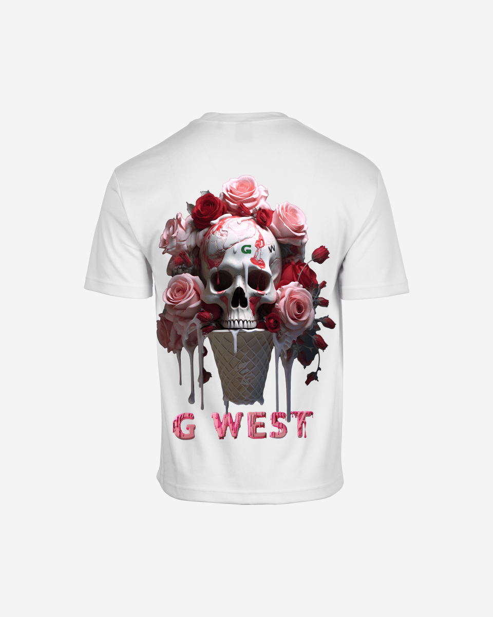 G West Oversized Ice Cream Skull Tee
