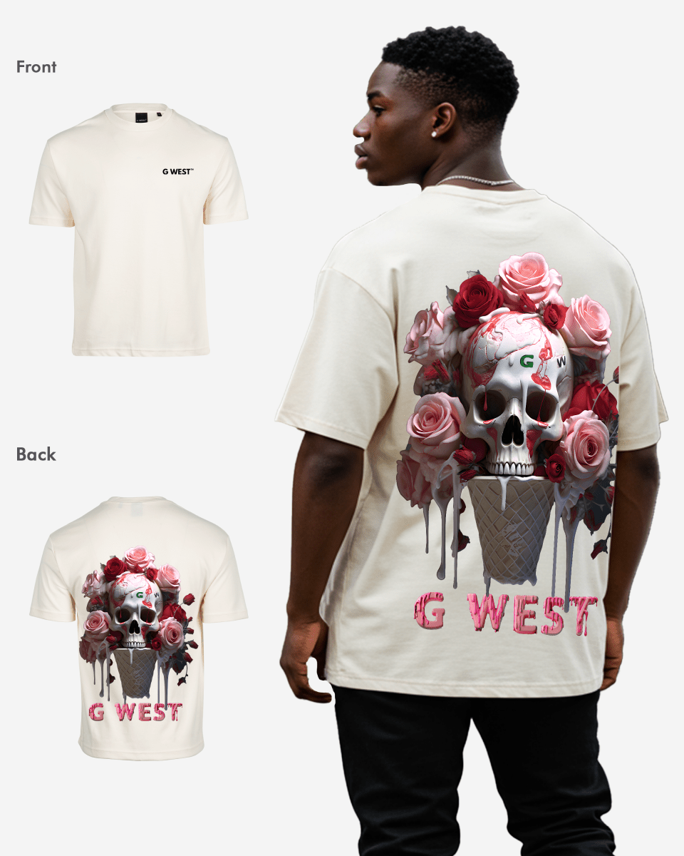 G West Oversized Ice Cream Skull Tee