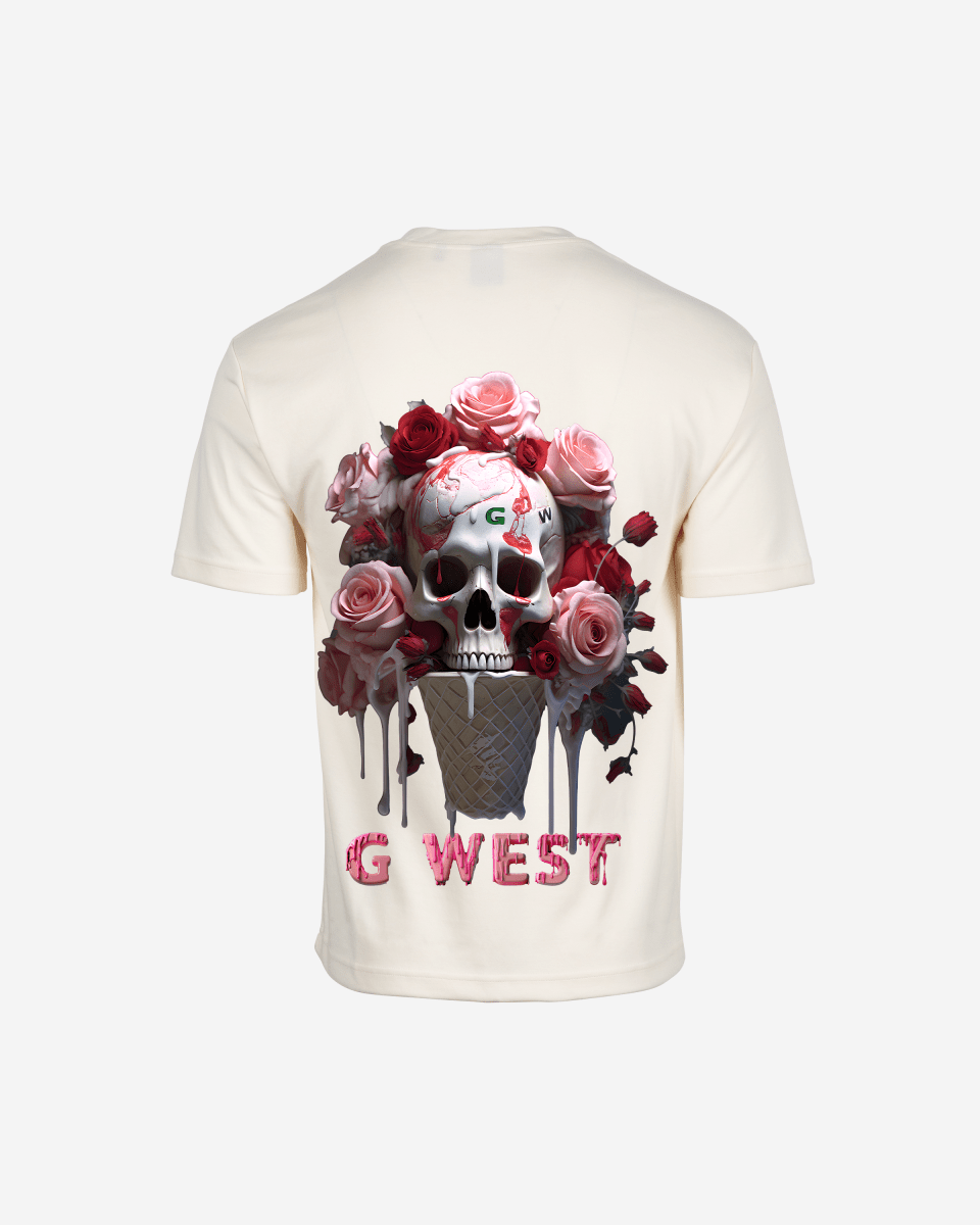 G West Oversized Ice Cream Skull Tee