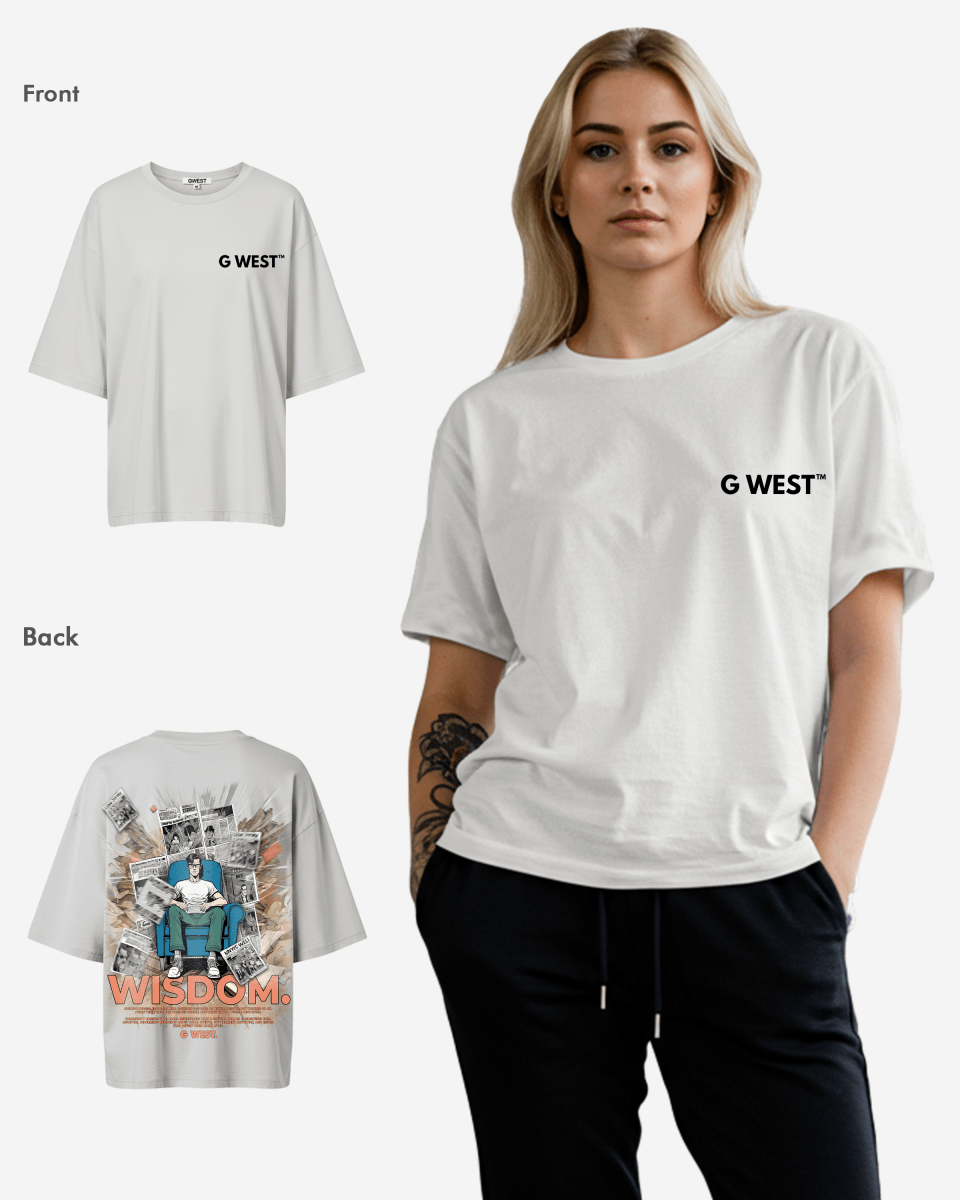 G West Oversized Library T Shirt  - WOMEN