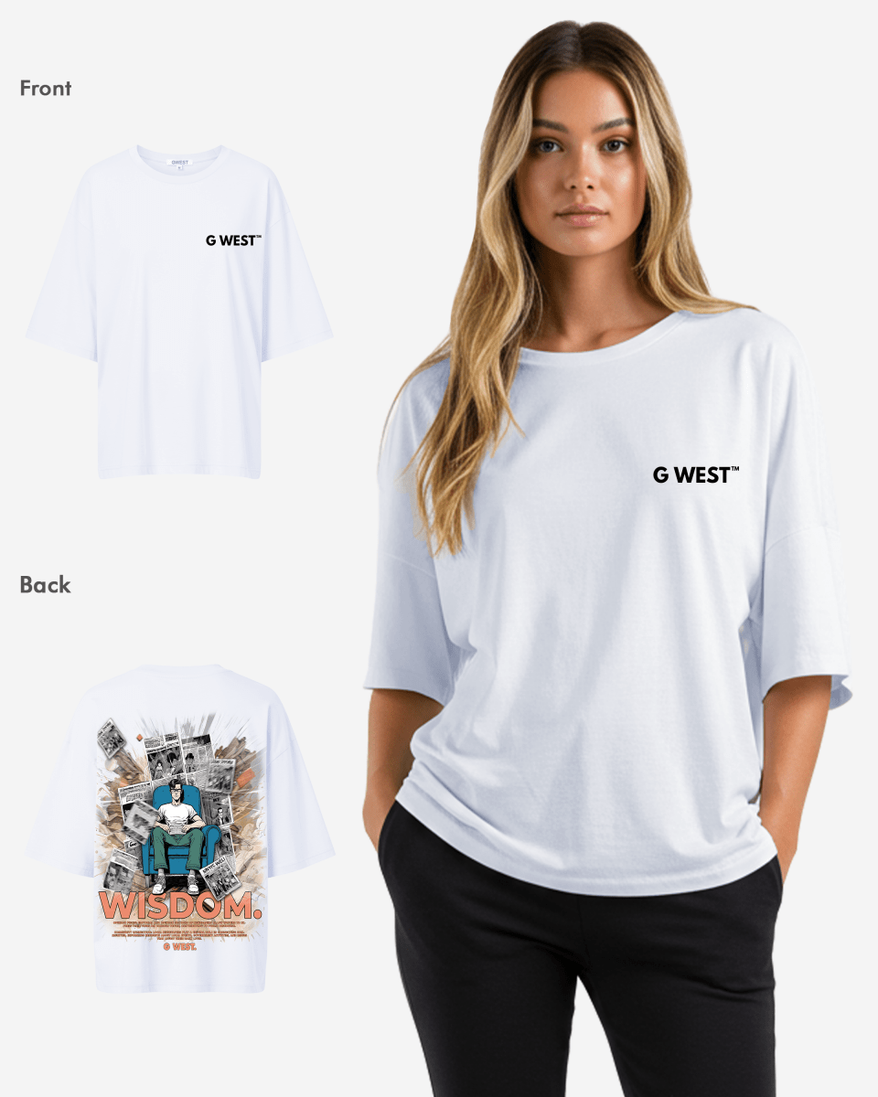 G West Oversized Library T Shirt  - WOMEN
