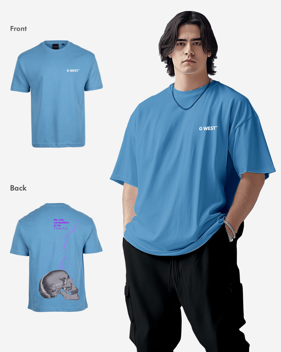 G West Oversized Lighting Skull Tee